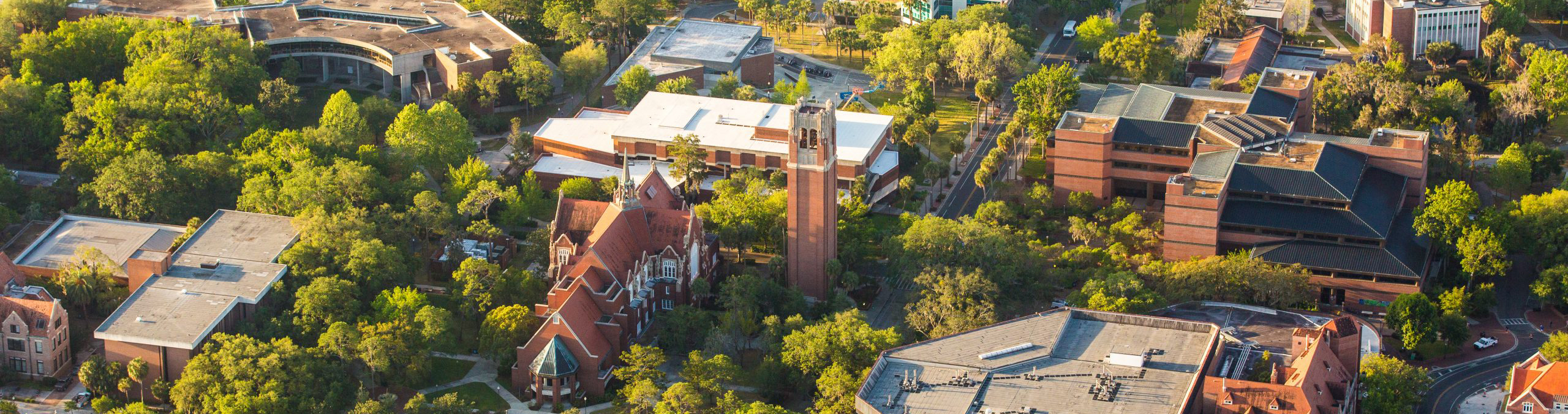 Aerial photo of the UF campus